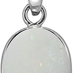 4.25 Ratti 3.00 Carat Opal Silver Plated Pendant Natural & Certified White Opal Astrological Gemstone Silver Plated Pendent for Men and Women by Lab Certified-image-23