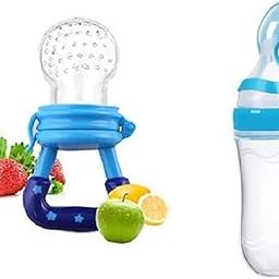 BabyGo Baby Food Dispensing Spoon Bottle 90ML 1pc, Fruit Feeder/Nibbler/Pacifier 1pc (Pack of 2)-21