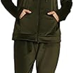Women Solid Velvet Track Suit Set-image-11