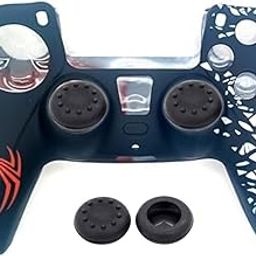 PS5 Controller Skin Spider-Man Theme Silicone Special Edition Protective Skin Case Cover for PS5 Controller with 2 Thumb Grip Caps (Red/White)-26
