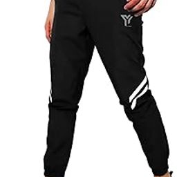 Men's Track Pants, Navy Blue, Elastic Waistband, White Stripes-picture-26