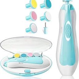 VEDZMe-Baby Nail File, Rightwell Electric Baby Nail Clipper With Led Front Light F Falkiya Safe And Quiet, Baby Nail Trimmer With 6 Grinding Heads For Newborn,Infant Toddler Kids (Multicolor) Pack of 1-image-46