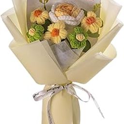 STYLEHEAVEN Crochet Flower Bouquet for Valentines Day Girlfriend Women Light Green|Home & Garden|Home D?©cor|Floral D?©cor-image-22