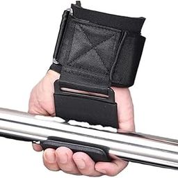 Fitcozi Adjustable Fitness Anti-Slip Gym Grips Straps with Wrist Support - Weight Lifting Hooks, Durable Neoprene & Steel, Unisex, Size 38x7cm, Black - Ideal for Fitness Exercise-picture-22