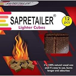 SAPRETAILER Fire Starter Cubes Lighter Blocks for Barbecue Charcoal Briquettes (Set of 3)-1