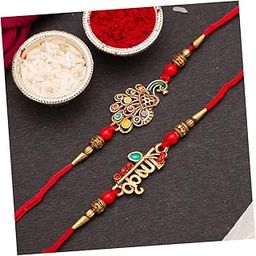 CraftVatika Krishna Rakhi for Brother Peacock Rakhi for Brother Rakhi Set of 2 for Bhaiya Kids Boy Rakhi with Greeting Card-image-43