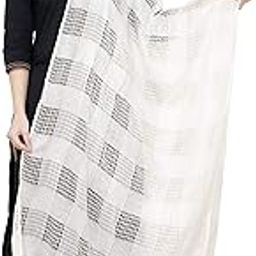 Women's Solid Silk Dupatta (ARS049_White_Free Size)-21
