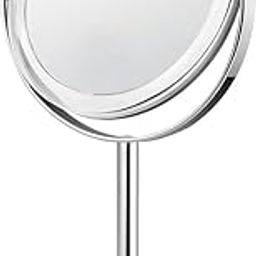 JEVKA FASHION 10X Magnifying Mirror with Tweezers, 6.8'' Double Sided 10X/1X Magnifying Makeup Mirror with Stand, 360° Rotation Bathroom Vanity Mirrors for Shaving, Dressing Table, Desktop, Bedroom-image-84