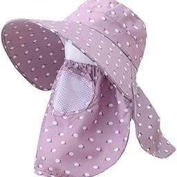 Women Sun Hat Wide Brim UV Protection Fishing Hat Foldable Women's Cotton Hat Purple-image-70