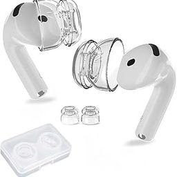 AUDIOCULAR DuoFit Double Flange Eartips for AirPods 3 & 4 | Soft Silicone Replacement Tips | Anti-Slip, Pain-Reducing Fit | Fits Charging Case | Secure & Comfortable Seal (Small)-image-86