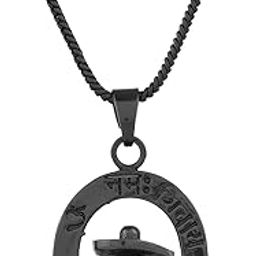 Eclipse Black Shivling Pendant for Men|Black Pendant For Men|Gift For Men|Classic|Trendy|Anniversary Gift For Husband|Birthday Gift| Everyday Wear-image-3