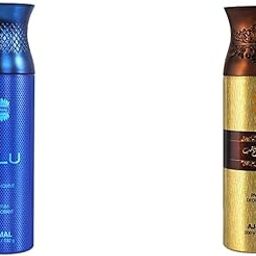 Ajmal Blu Perfume Deodorant 200ml Body Spray Gift For men & Ajmal Wisal Dhabab Perfume Deodorant 200ml Body Spray Gift For men Combo-picture-38