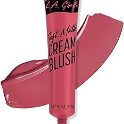 L.A. Girl Soft Matte Cream Blush - Kiss Up, Long-Lasting, Weightless Liquid Blush, Added Jojoba Seed Oil & Vitamin E, 8g-26