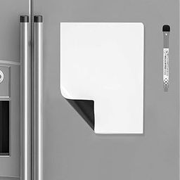 AccuPrints A4 Magnetic White Board Planner Sheet (23x30cm) or 9x12 inch with Magnetic Marker Pen - Dry Erase Flexible Writing Film for Kitchen Fridge/Office Godrej/Metal Wardrobe-1