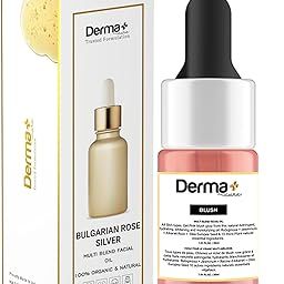 Derma Cure Bulgarian Rose Silver Multi Blend Facial Oil, 100% Organic, Natural Blush Glow, 30ml-image-82