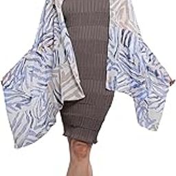 Cotton Scarf - Lightweight and Long Women's Wrap - Printed, Wrinkled Design - All Season Stole-image-13