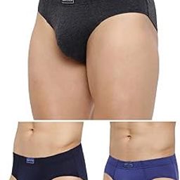 Men Anti Bacterial Briefs - 100% Combed Cotton - Pack of 3 - Colour Fresh, Moisture Wicking-image-29
