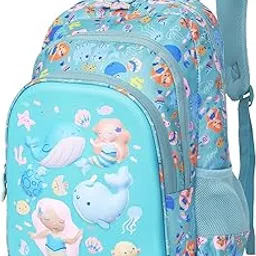 beauty girls BY HOTSHOT AQUA_1645 |3D EMBOSSED DESGIN| SCHOOL BAG|KIDS BAG|WATER RESISTANT|19 INCH|FOR GIRLS |30 LITERS BACKPACK-picture-7
