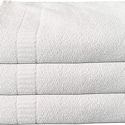 Kuber Industries Cotton Bath Towel 400 GSM (3 Pieces, White)-image-1