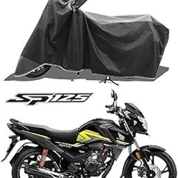 Sizzling® Waterproof Bike Cover UV Protection & Dustproof Cover for Bike Suitable for All 125 CC Bikes: Honda SP/CB Shine/TVS Raider/Bajaj Platina/Hero Passion/Hero Glamour etc (Grey Stripe)-image-49