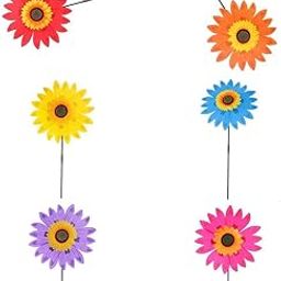 UJEAVETTE 36cm DIY Sunflower Windmill Wind Rotator Outdoor Playground 6pcs-image-26