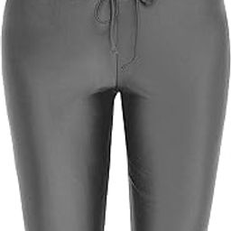 Womens Sport Board Shorts Swimsuit Bottom High Waisted Tankini Skinny Capris Swim Shorts-image-73