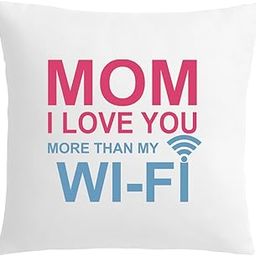 Mom I Love You Theme Printed Cushion Cover (12x12 Inches)-image-19