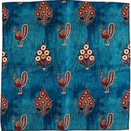 Indian Print Silk and Cotton Pocket Square For Men-image-76