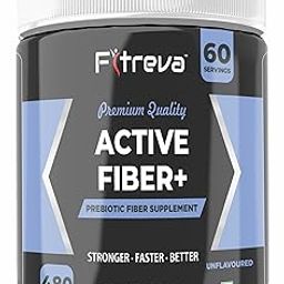 Fitreva Plant based Prebiotic Active Fiber+ Supplement | 480 gm (60 Servings) | Unflavored | Control Weight, Cholesterol and blood sugar-30