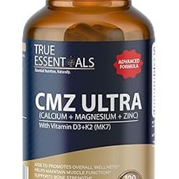 FV True Essentials CMZ Ultra | Calcium Citrate Malate, Magnesium, Zinc with Vitamin D3, K2 & B12 | Herbal Extracts Blend | 120 Capsules-image-72