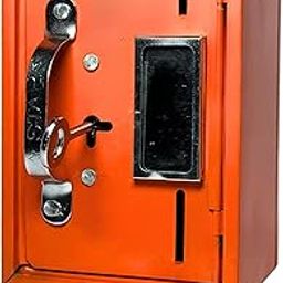 AJ Enterprises Metal Safe Piggy Bank for Kids – Lockable Coin Bank with Key – Durable Steel Money Saving Box – Red Toy Safe-picture-22