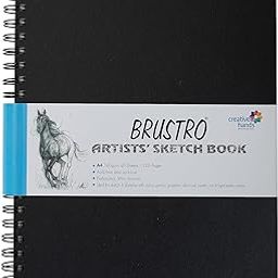 BRUSTRO Artists Wiro Bound Sketch Book| Spiral | A4 Size, 120 Pages, 160 GSM| Ideal for Students and Adults,Home, School, Students, Beginners, Professional Drawing, Sketching, Mandala Art-20
