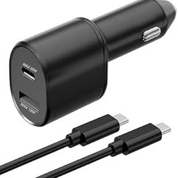Original Samsung Super Fast Dual Car Charger (45W+15W) with Fast Charging Cable for Samsung Galaxy S22 S21 S20 Ultra Plus Note 10+,Google Pixel,Note 20,Pps Car, Black (Samsung CAR Charger)-33