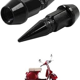 LOVMOTO Universal Spiked Valve Caps,Aluminum Alloy Dustproof and Waterproof Tire Valve Stem Caps, Suitable for Cars, Trucks and Motorcycles (2PCS Black) Comfortable with St-ar EU-ro-image-121