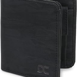 Sleek PU Leather Wallet for Men | 1 ID Window | 4 Card Slots | Coin Pocket | Hidden Compartments | Elegant Gift for Men (Black)-image-94