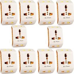 Hi-Plasst Universal 3 Pin Plug Converter (10 Pieces) – Multi Plug Travel Adapter 6A/10A – 3 Way Plug Socket for UK, US, EU – Ideal for Phones & Laptops-6