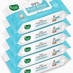 Mother Sparsh 99% Pure Water Baby Wipes, Pack of 5 (40 X 5 Wipes) | Travel Friendly Pack made with Plant Based Fabric-image-67