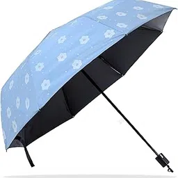 kraptick Flower Printed Umbrella, UV Protection Umbrella with Manual Mechanism for Folding Wind-Proof Umbrella and Unisex Design Chata/Chatri, Umbrella for Men, Girls-picture-37