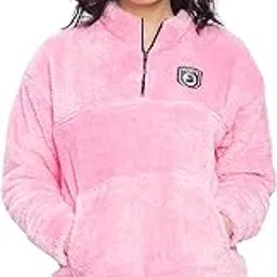 matelco Women Woollen Sherpa Fur Zipper Sweatshirt-picture-28