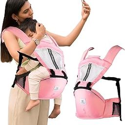 Tinyberg Baby Carrier for 0 to 3 Year Baby, Baby Carrier for Newborn Toddler, TinySnug 4-in-1 Ergonomic Hip Seat, Adjustable Straps, Soft Thigh Padding, Cozy Baby Carry Bag, Up to-15 kg (Candy Pink)-picture-13