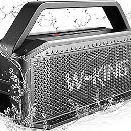W-KING Portable Speakers Bluetooth Wireless Loud, 100W Max Waterproof Outdoor Bluetooth Speaker Big Party Large Boombox Subwoofer*2, 60W Exlarge All-Round Bass Passive Radiator/40H-image-27