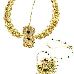 women stylish brass gold plated rakdhi borla and nathiya RJ922-image-96
