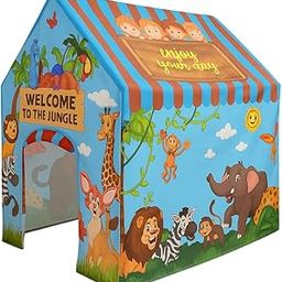 Colorfull and Light Weight Children Play Tent House for 3 to 10 Years Old Kids Girls and Boys Light Weight and Foldable Children Toys,Indoor and Outdoor Kid Tent Houses (Jungal Tent)-image-69