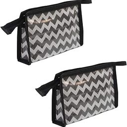 PrettyKrafts Black Color Plastic Shaving Kit, Makeup kit pouch, Organiser for Men and Women (Pack of 2) - Black-image-89