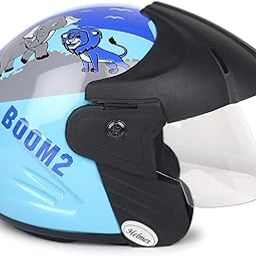 ASR Ahad Safety Rider Kids Boom Half Helmet XS – Non-Motorised Cycling & Skating Helmet for Kids – Lightweight & Durable Protection (Sky Blue) Sticker Multicolour-picture-16