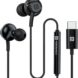 Portronics Conch Gamma C in Ear Type C Wired Earphones with in Line HD Mic & Magnetic Earbuds, Powerful Audio, 14.2mm Driver, TPE Anti Tangle Wire, in line Controls, Wide Compatibility(Black)-9
