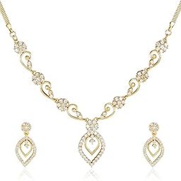 Women's 24 Kt Gold Plated Close Set Cz Necklaces-image-85