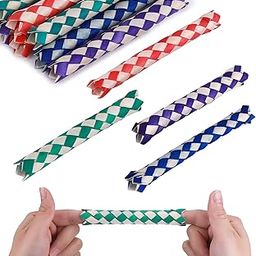 Prasacco 24 Pcs Chinese Finger Traps Classic Bamboo Finger Trap Cool Birthday Party Favors Goodie Bag Stuffers (4 Colors Random)-11