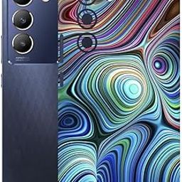 AtOdds Mobile Skin Sticker Wrap | Compatible for VIVO Y200E (5G) | Scratchproof Matte Finish | Full Coverage for All Sides & Camera Protection (Water Paint)-picture-13