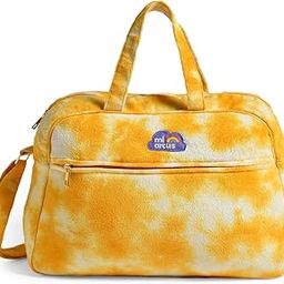 Tie-Dye Print Maternity Diaper Bag with Zip Closure, Multipurpose Handbag, and Diaper Changing Sheet for Travel – Yellow-image-53